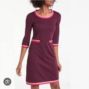 BODEN | Gloria Ponte Dress Burgundy red Sz 12